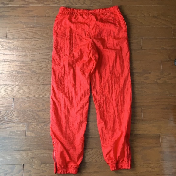 Vintage Sergio Tacchini Red Track Pants Joggers Windbreaker Bottom Zip Size 8 - Picture 12 of 12
